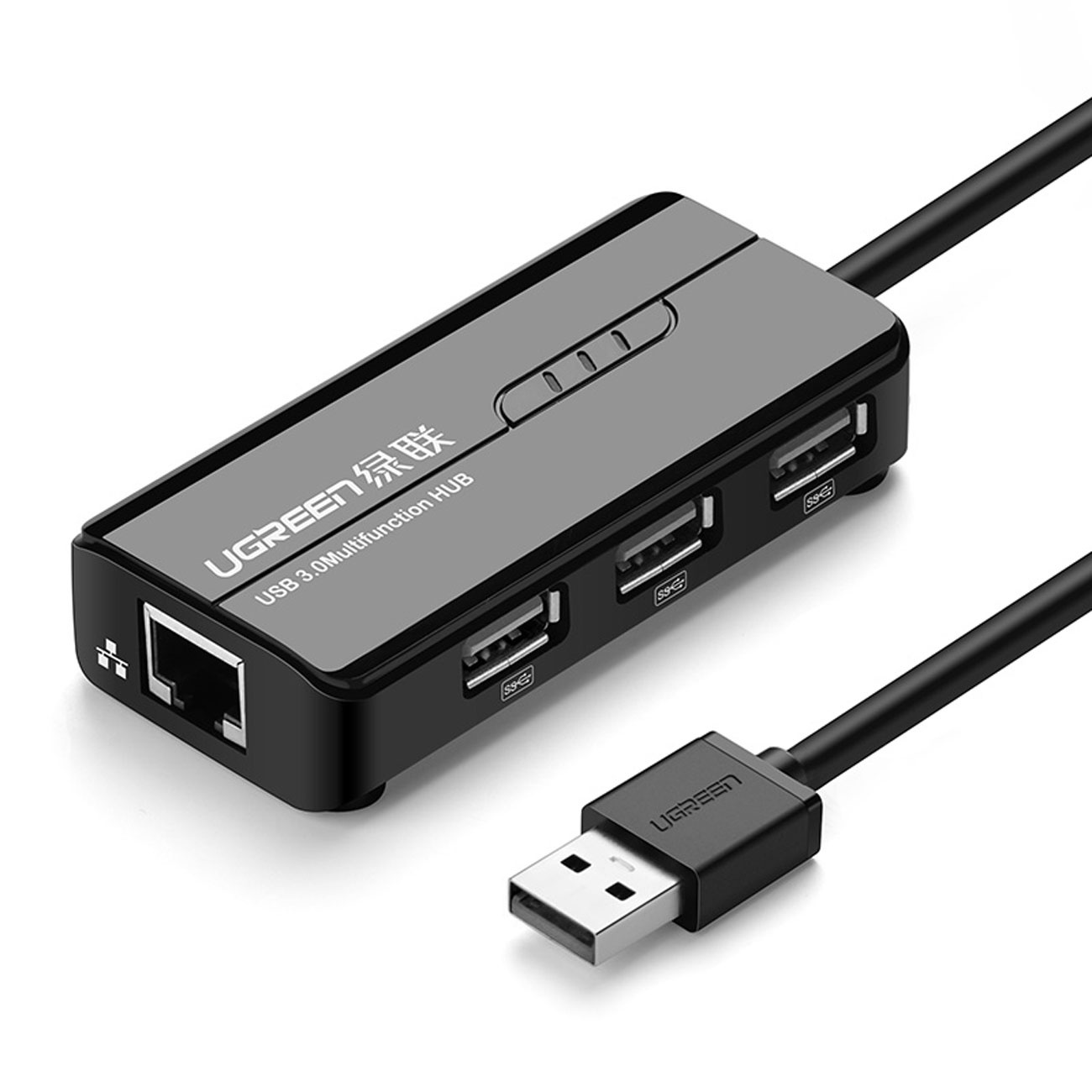 Ugreen 20264 Adaptateur réseau HUB RJ45 / USB-A 10/100Mbps 3x USB